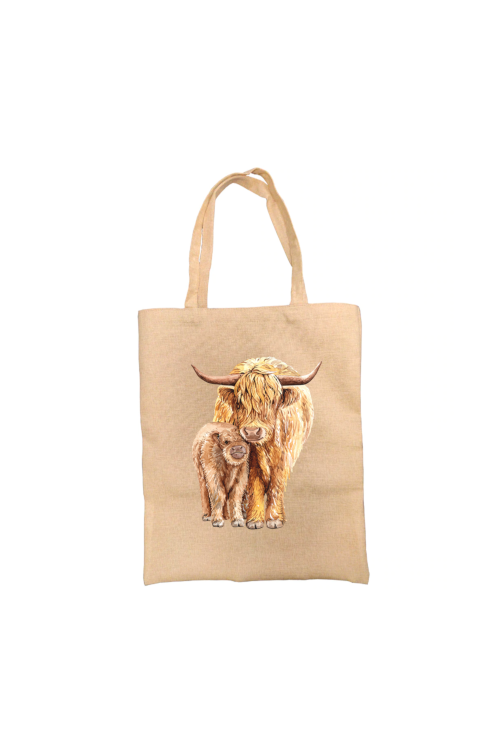 Highland Cow Tote Bag, Cow Bag, Personalised Tote Bag